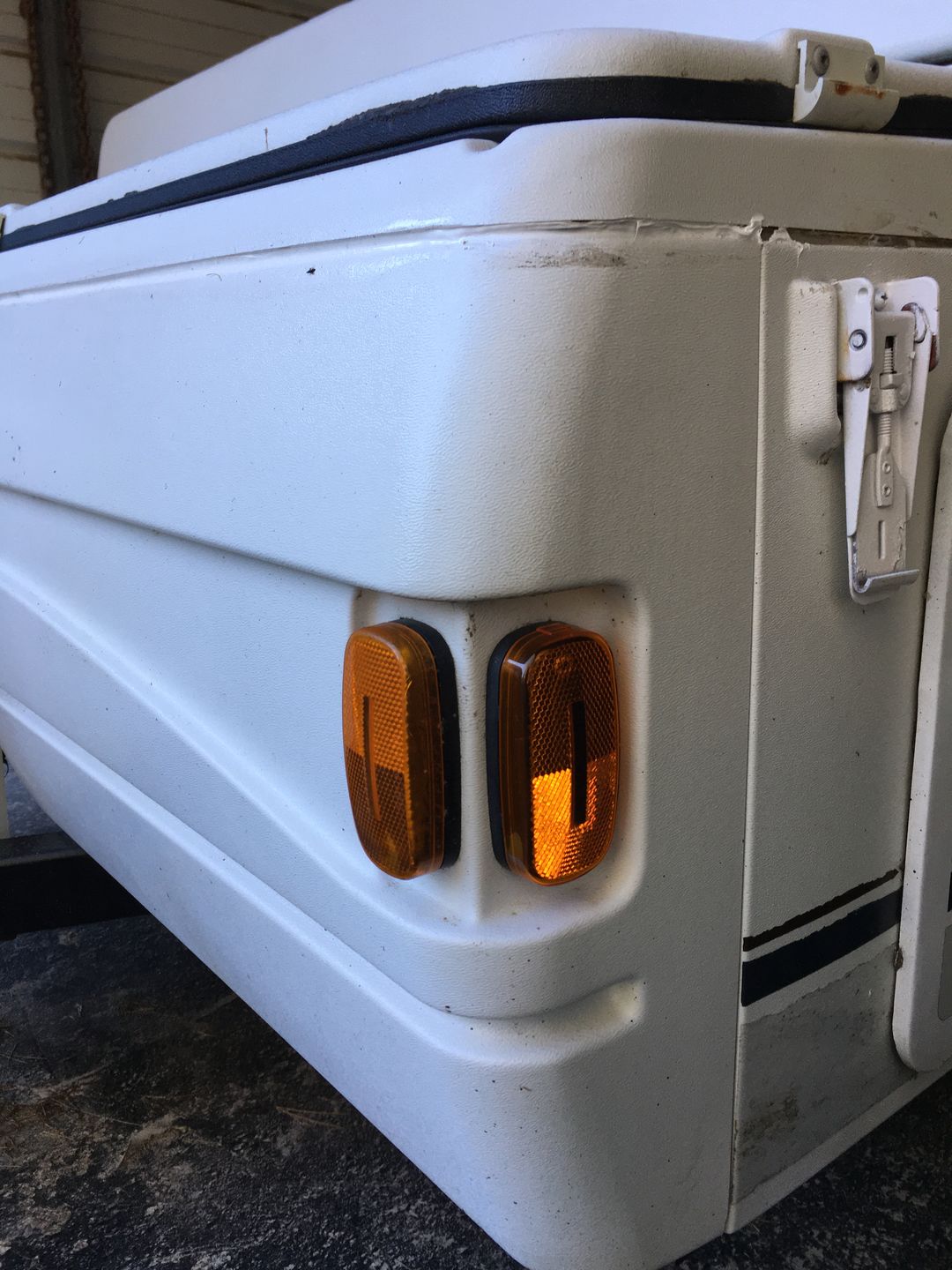 Customer photo review of Original Coleman Fleetwood Amber Marker Lamp Lens