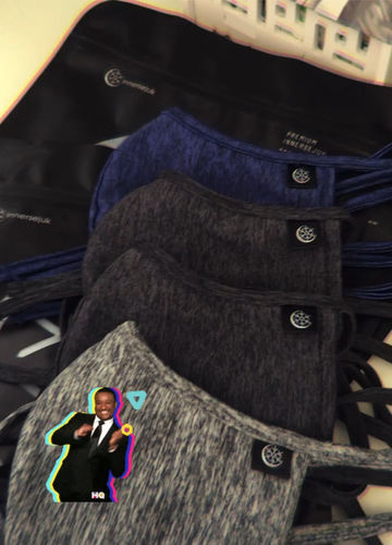 Customer photo review of Face Mask Stripe Series