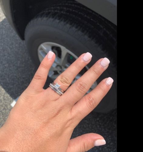 Customer photo review of Real Moissanite Wedding Band