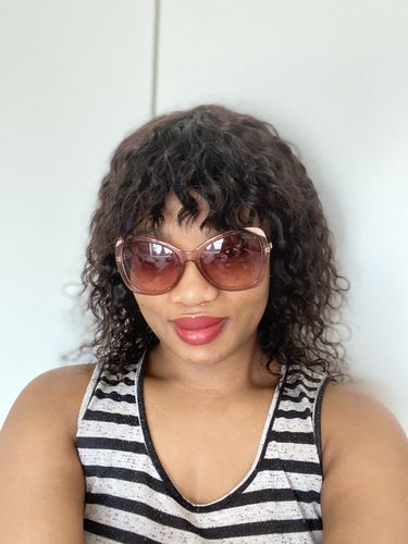 Customer photo review of Brandy Water Wave Fringe 10"