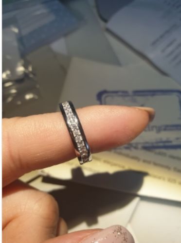 Customer photo review of Sterling Silver Wedding Band