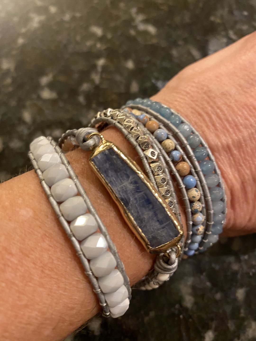 Customer photo review of Healing Topaz Wrap Bracelet