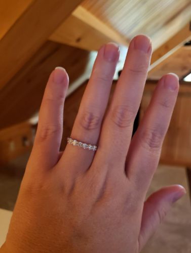 Customer photo review of Classic Style Moissanite Diamond Eternity Band Ring