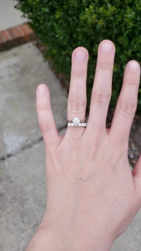 Customer photo review of Sterling Silver Wedding Band