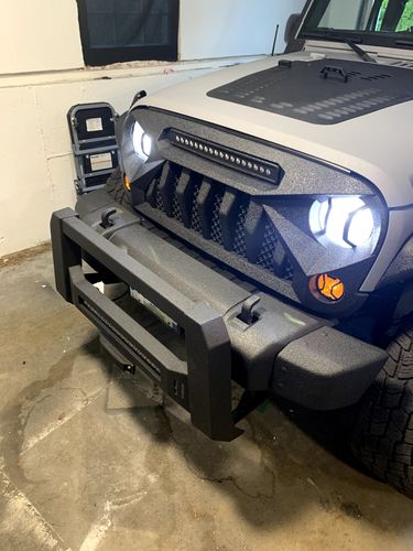 Customer photo review of Gladiator Grille w/ LED Off-Road Lights ( 07 - 18 Jeep Wrangler JK )