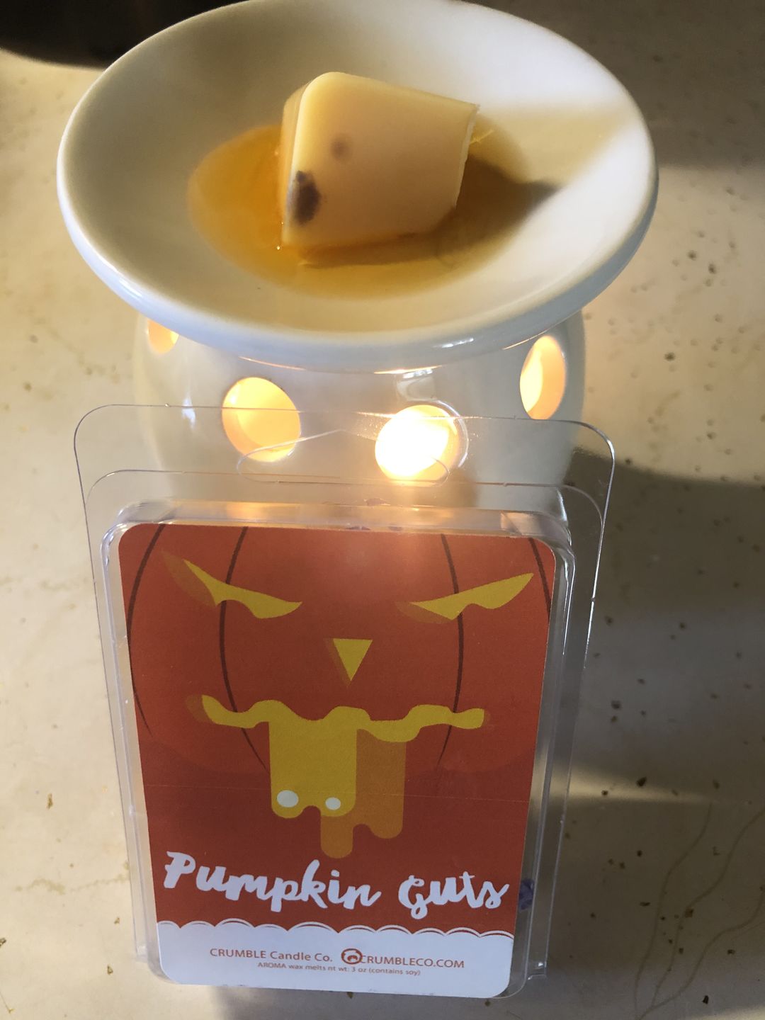 Customer photo review of Pumpkin Guts Wax Melt