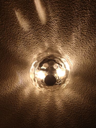 Customer photo review of Farmhouse Glass Flush Mount Ceiling Light