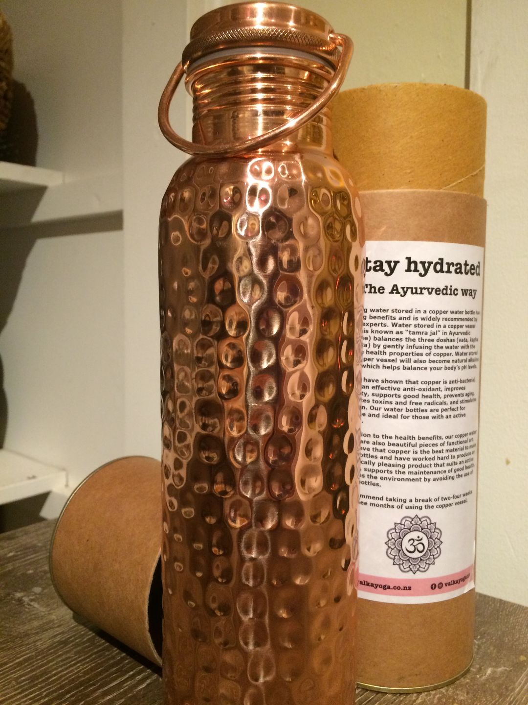 Customer photo review of Copper Water Bottle
