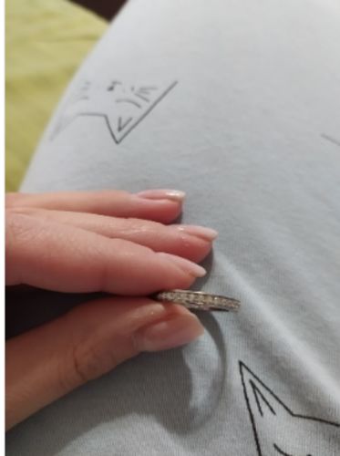 Customer photo review of Sterling Silver Wedding Band