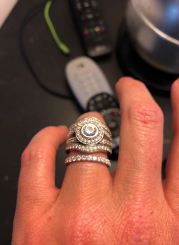 Customer photo review of Real Moissanite Wedding Band