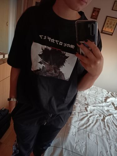 Customer photo review of MHA - Deku oversized Tee