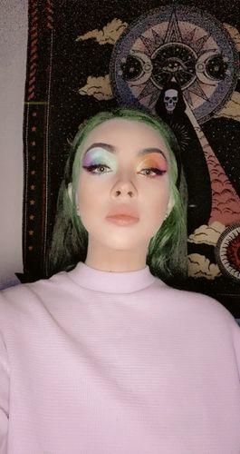 Customer photo review of Pixie Green Colored Contact Lenses