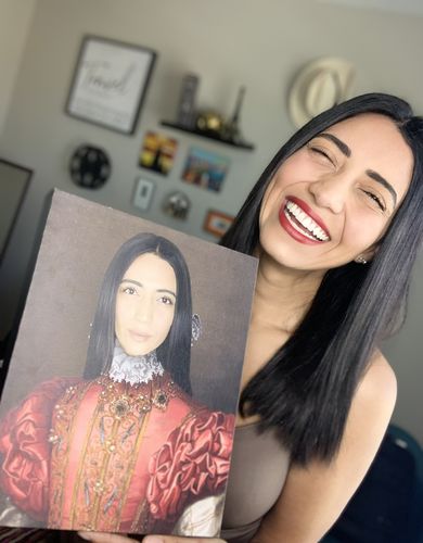 Customer photo review of The Red Rose - Custom Canvas