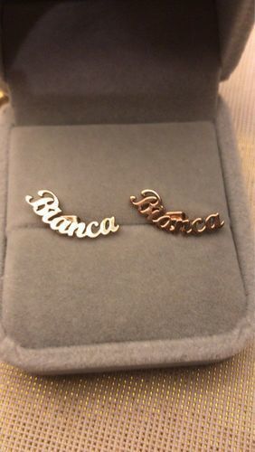 Customer photo review of LOANYA personalisierte Ohrringe