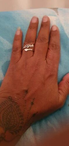 Customer photo review of LOANYA Ring mit persönlichem Namen