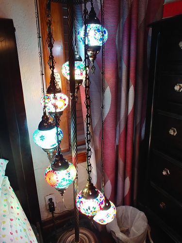 Customer photo review of *HANDMADE* MOSAIC GLOBE LAMP (FAST & FREE 5 DAY EXPEDITED SHIPPING)