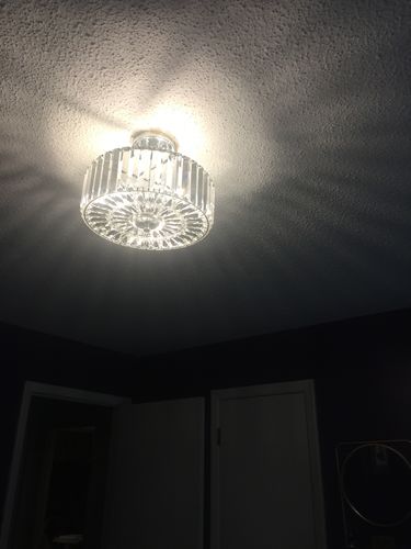 Metal Globe Hanging Ceiling Light Spherical Pendant for Foyer//Kitchen//Dining Room//Farmhouse//Bedroom Depuley Modern Orb Pendant Lighting Chrome 1 Light E26 Socket Crystal Chandelier Light Fixture