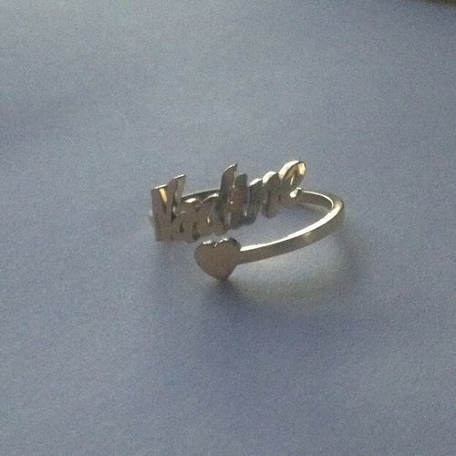Customer photo review of LOANYA Ring mit persönlichem Namen