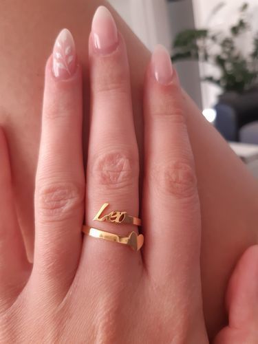 Customer photo review of LOANYA Ring mit persönlichem Namen