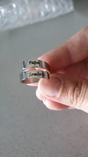 Customer photo review of LOANYA Partnerring mit zwei personalisierten Namen