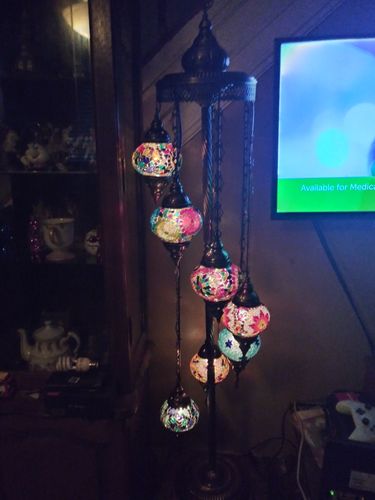Customer photo review of *HANDMADE* MOSAIC GLOBE LAMP (FAST & FREE 5 DAY EXPEDITED SHIPPING)