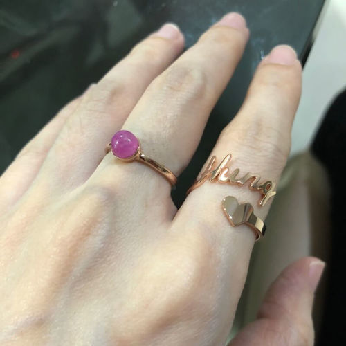 Customer photo review of LOANYA Ring mit persönlichem Namen