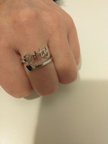 Customer photo review of LOANYA Ring mit persönlichem Namen