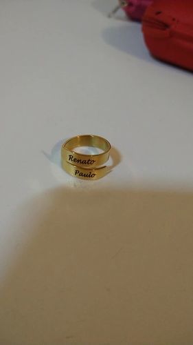 Customer photo review of LOANYA Partnerring mit zwei personalisierten Namen
