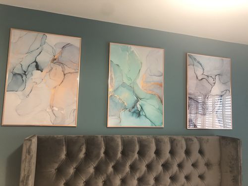 Customer photo review of Abstract Watercolor Canvas Prints