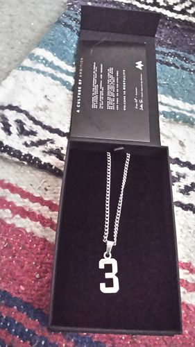 Customer photo review of Custom Number Pendant [SILVER]