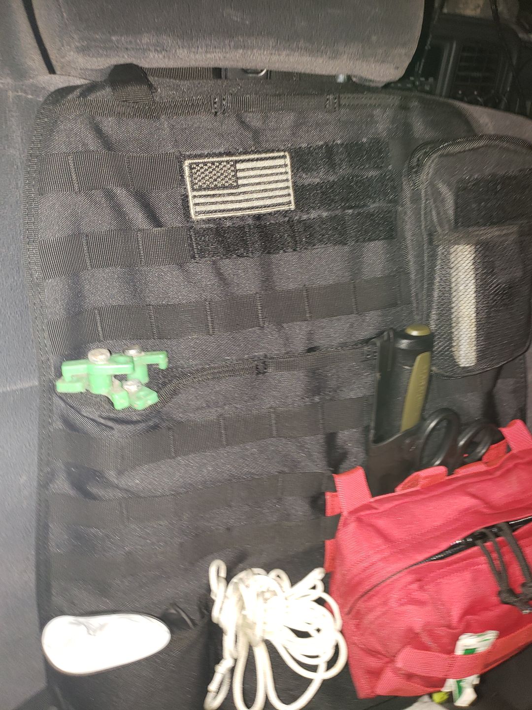 Customer photo review of Tactical MOLLE Car Seat Organizer v2