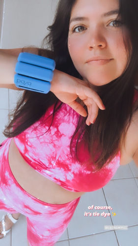Customer photo review of Lomita Twist Bra - Aurora