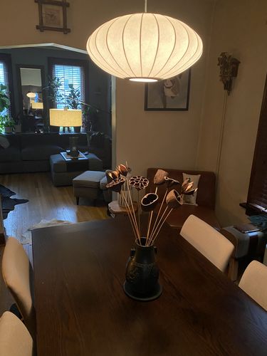 Customer photo review of 1-Light Single Geometric Pendant Light