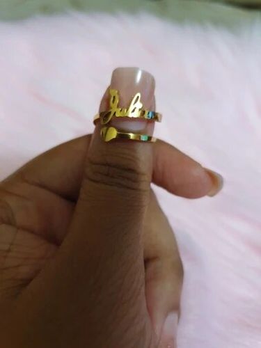 Customer photo review of Heart Name Ring