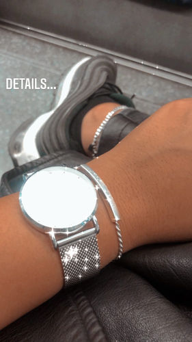 Customer photo review of Curb Anklet stainless steel