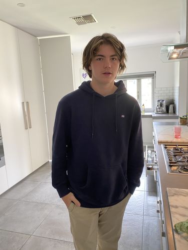 Customer photo review of Quarter Zip Navy