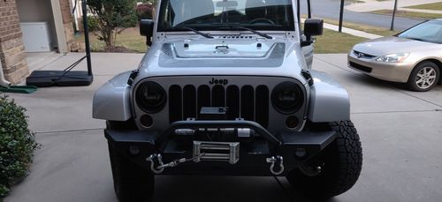 Customer photo review of Black Angry Eyes Head Light Bezels Coverfor 11-18 Jeep Wrangler JK/ JKU