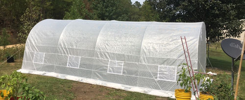 Customer photo review of Erommy 20' x 10' x 6.6' Walk-in Tunnel Greenhouse Hoop Plant Hot House, White