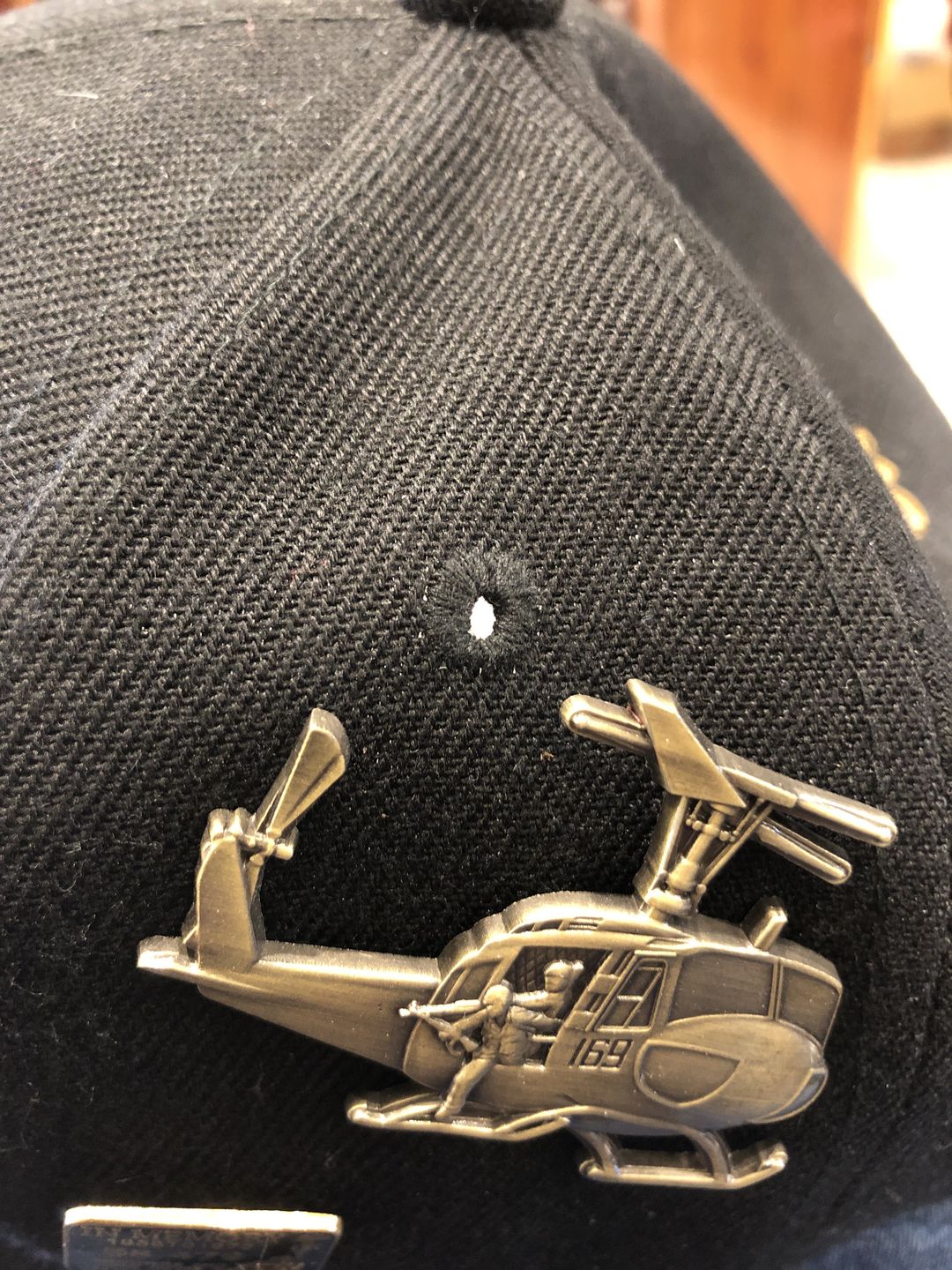 Customer photo review of Huey Helicopter Pin