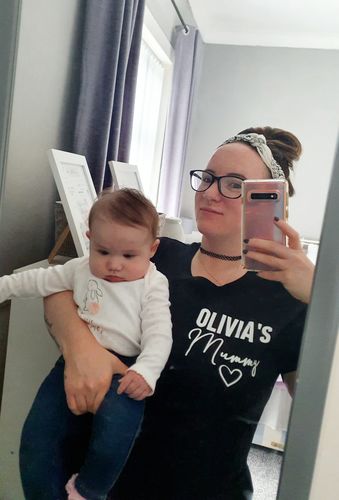 Customer photo review of Personalised Mummy Of Small Logo T-Shirt (MRK X)