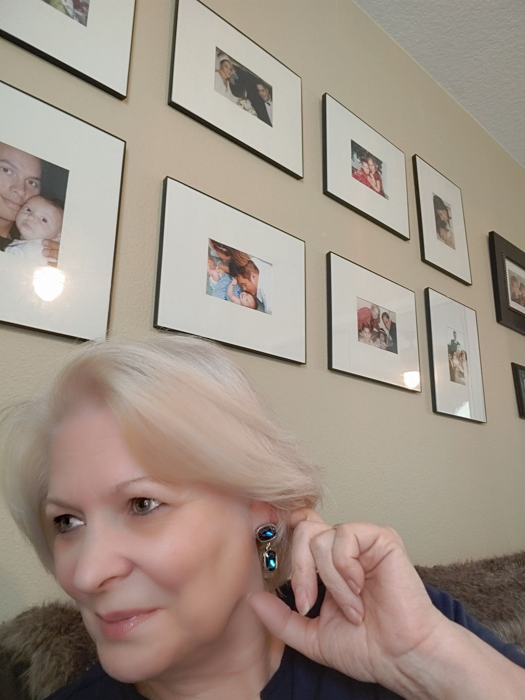 Customer photo review of HEIDI DAUS® "Double Play" Crystal Drop Earrings