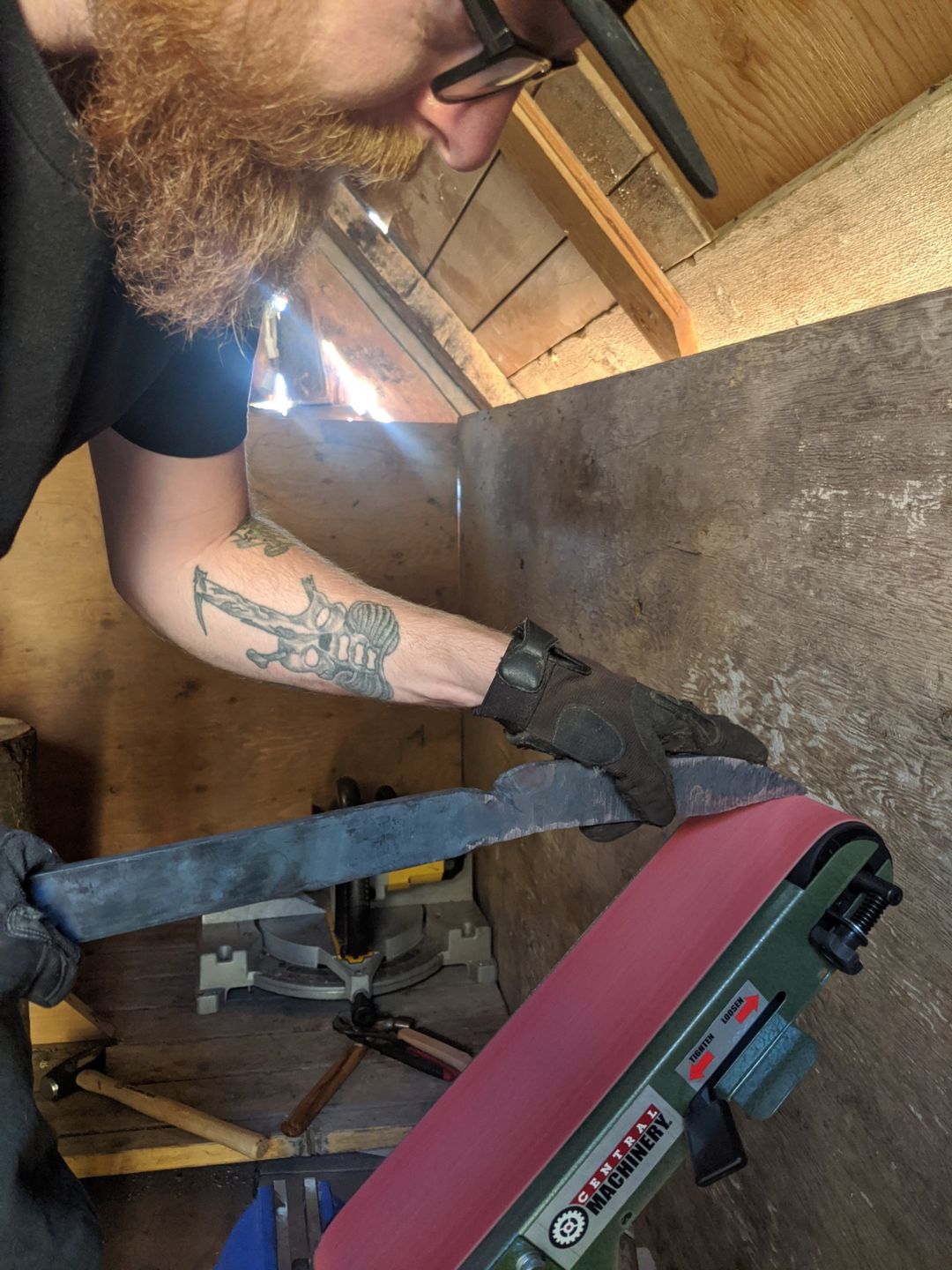 Customer photo review of 4" x 36" Sanding Belts for Stock Removal
