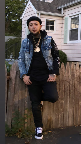 Customer photo review of FASHION DOODLE & COLOR BLOCK DENIM JACKET