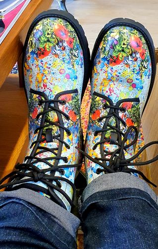 Customer photo review of Colorful Flower Handcrafted Boots