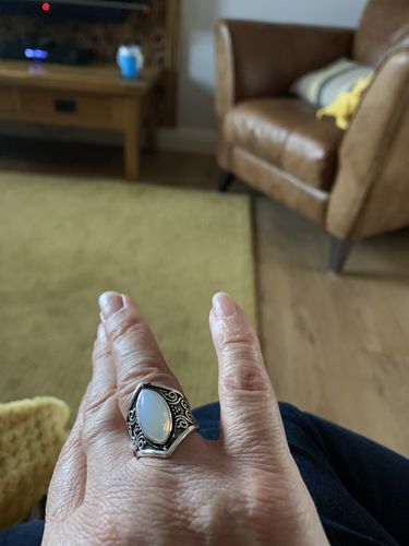 Customer photo review of Moonstone Ring