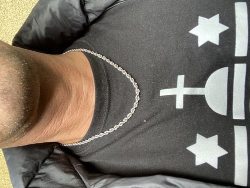 Customer photo review of Rope Chain (Silver)