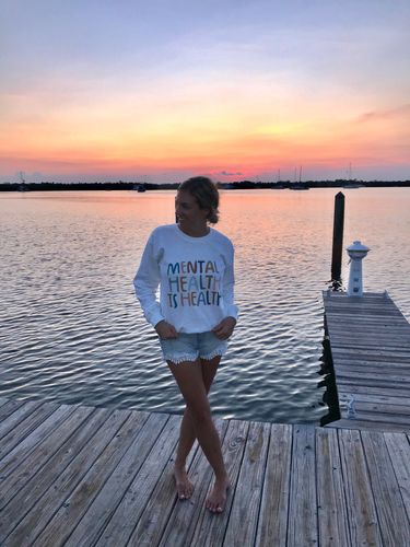 Customer photo review of Mental Health Is Health -- Sweatshirt