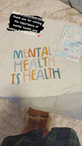 Customer photo review of Mental Health Is Health -- Sweatshirt