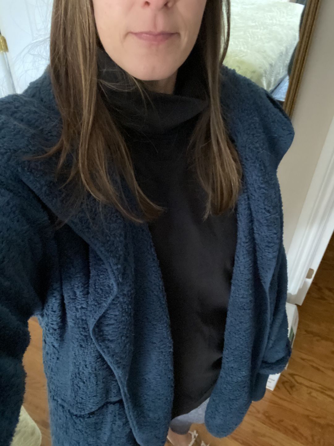 Customer photo review of Hem & Thread Plush Cardigan (Off White)