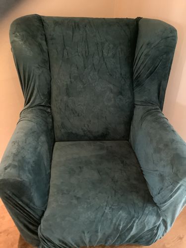 Customer photo review of Grün - Sofabezüge aus Geprägter Samt für klassische und Ecksofas - Das Haus der Überzüge